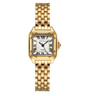 Gold Grealy Vintage-Inspired Watch | Sapphire Crystal & Stainless Steel