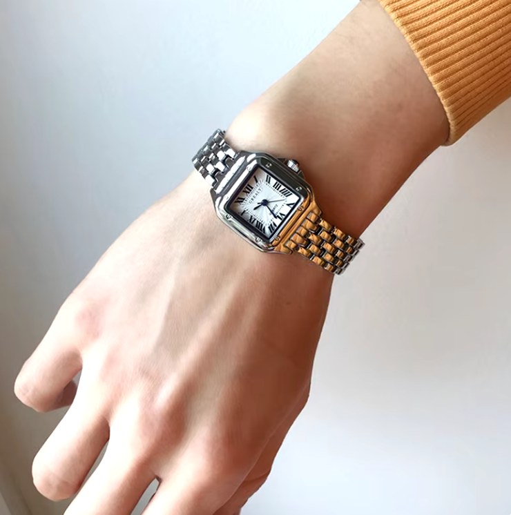 Luxury Gold Square Women’s Watch | Timeless Elegance